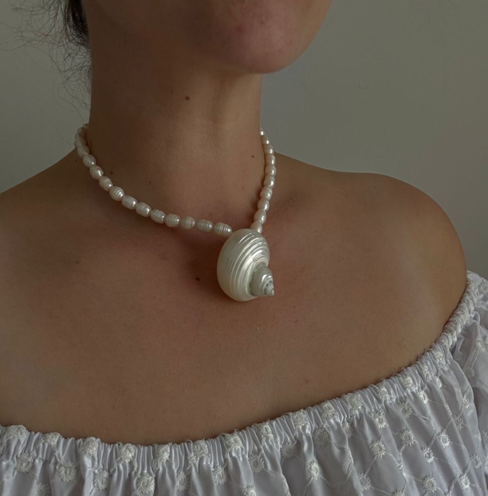 Ariel Shell Pearl Necklace