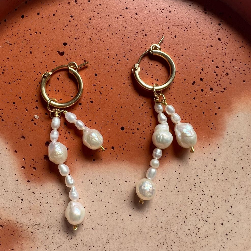 Ss Pearl Hoops