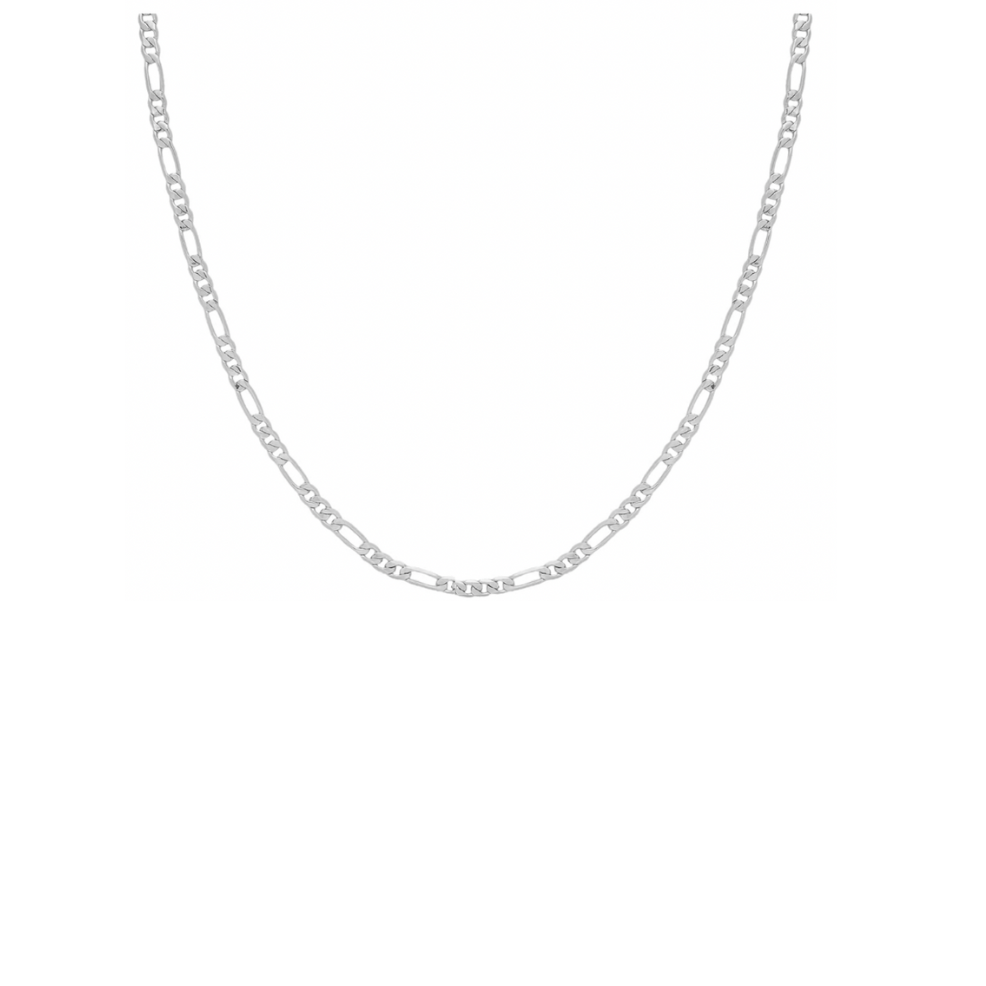 2.4mm Sterling Silver Figaro Chain Necklace