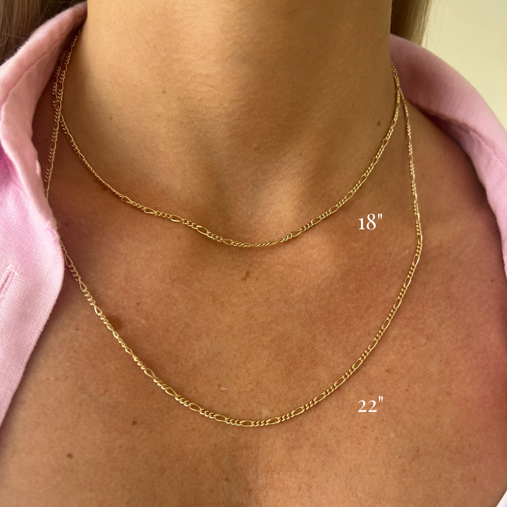 2.4mm Figaro Chain Necklace