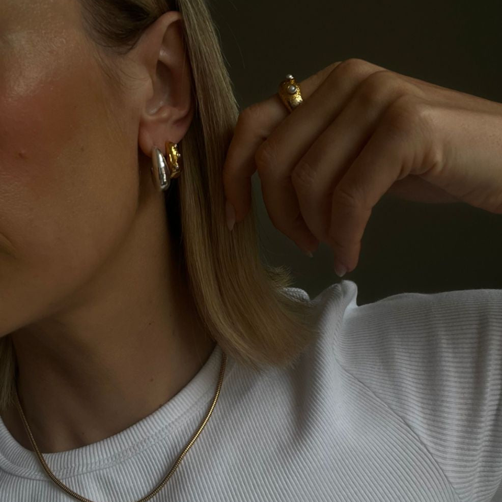 Danielle Ward The Silver Teardrop Hoops