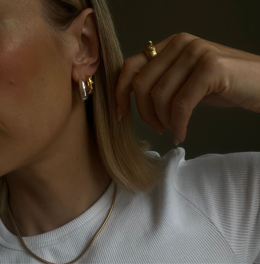 Danielle Ward The Silver Teardrop Hoops