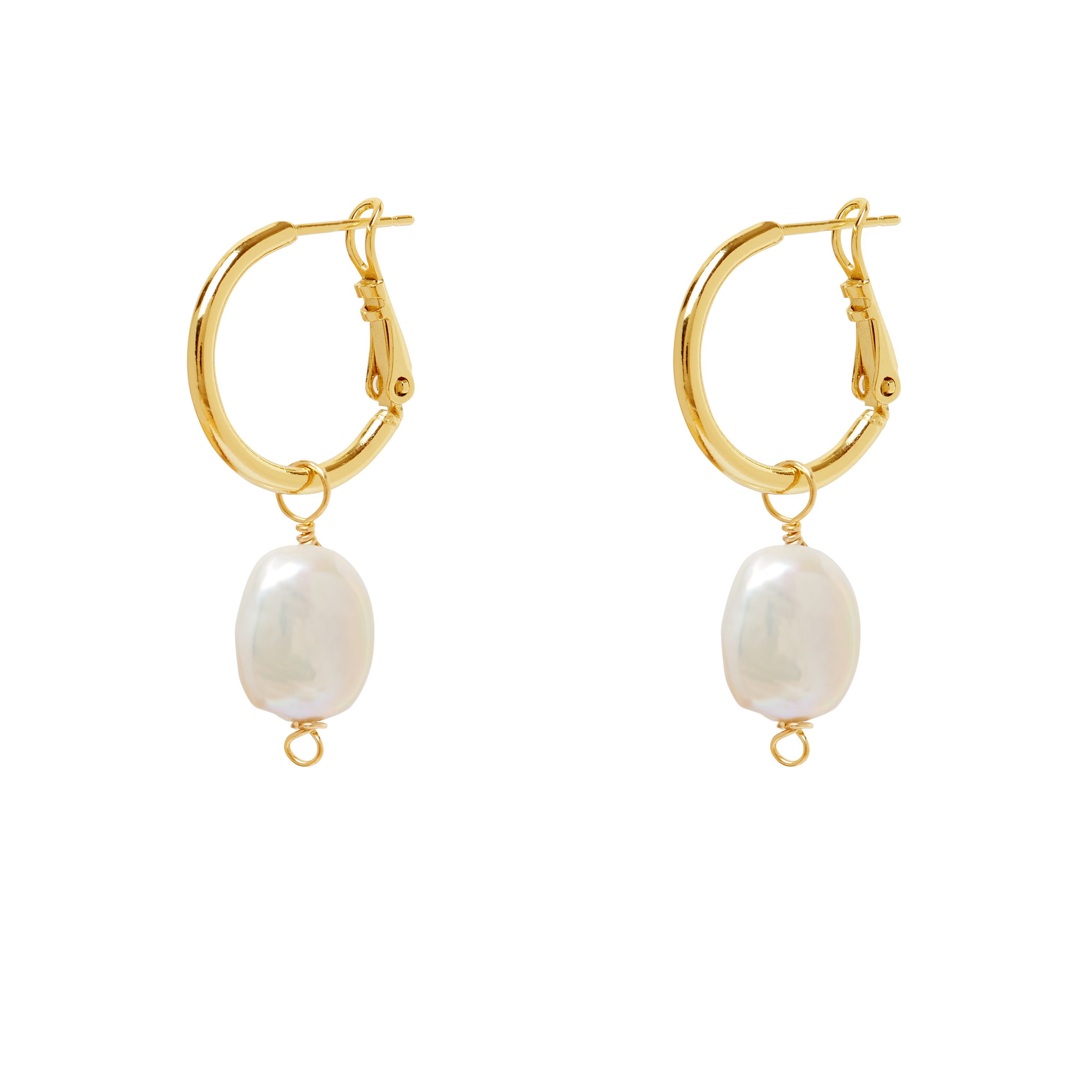 The Edie Pearl Hoops Earrings