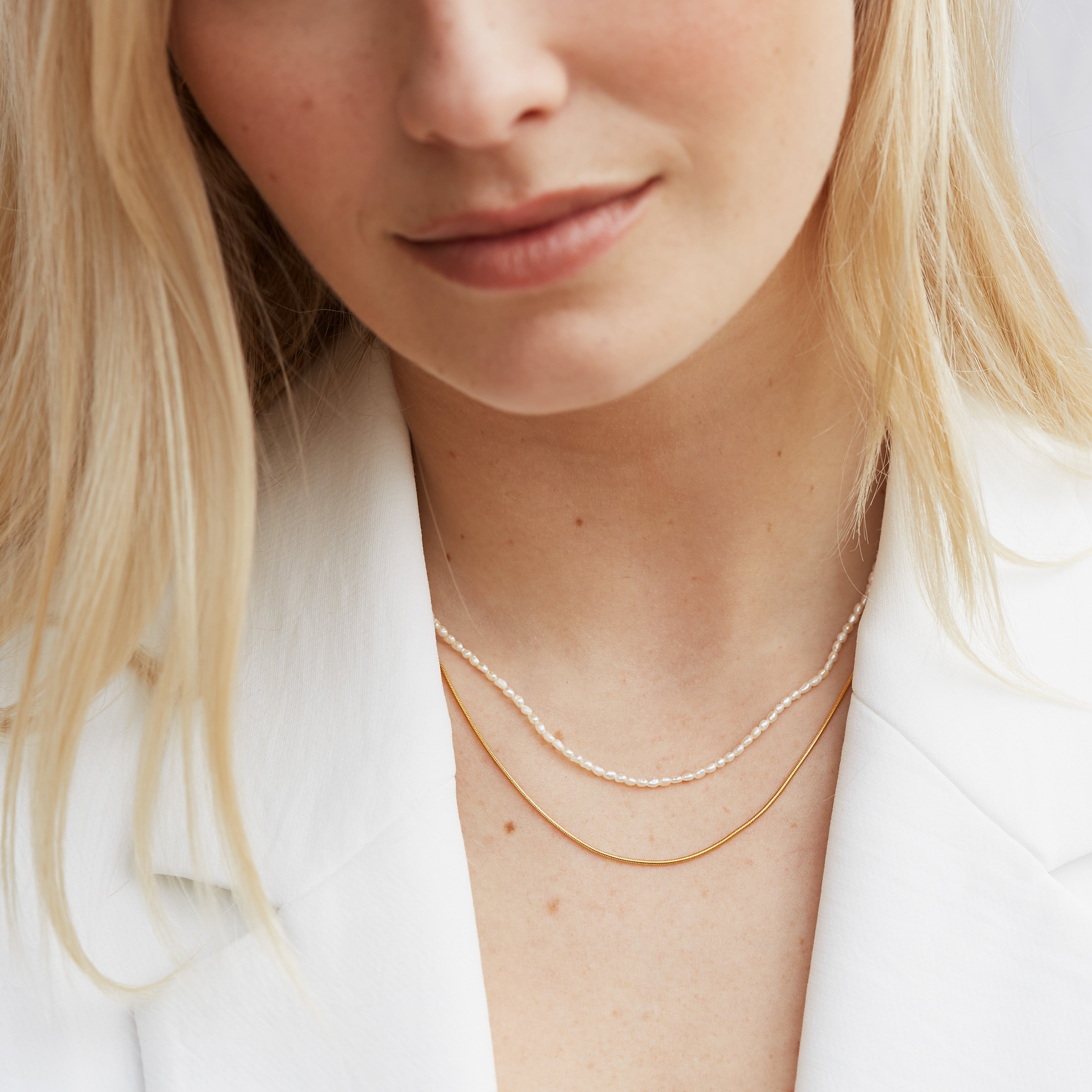 Maxi Petite Rice Pearl Necklace