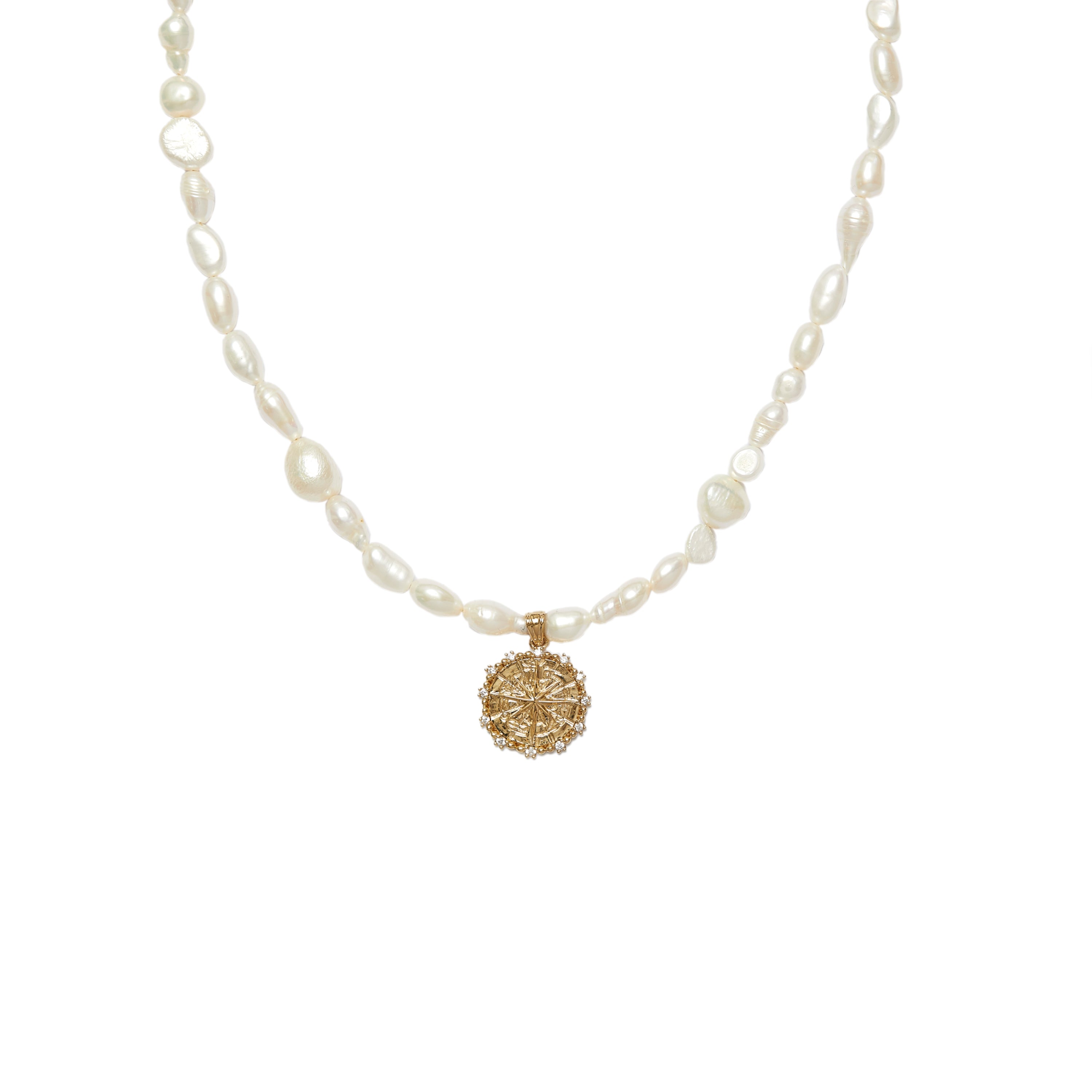 Compass Pearl Necklace
