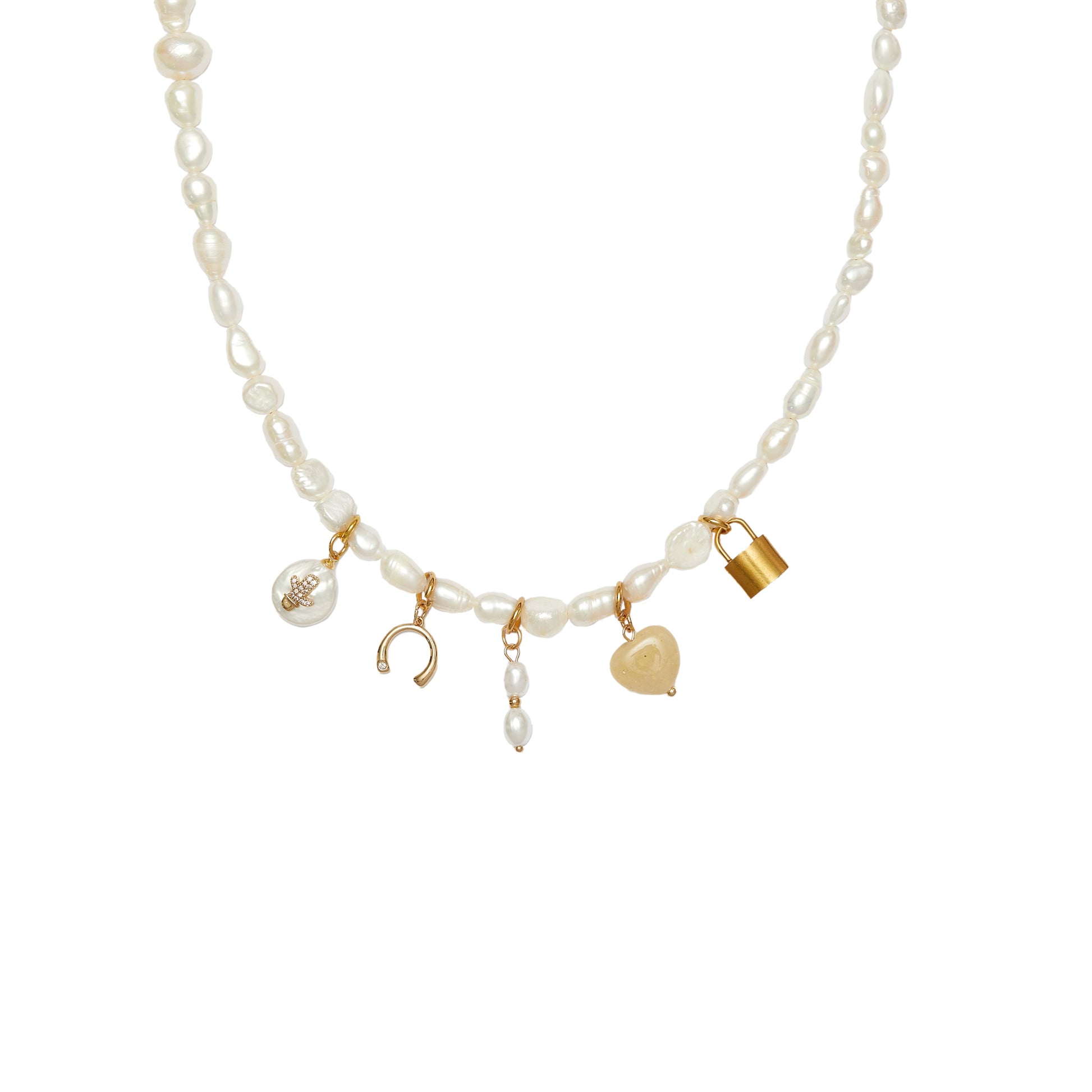 Lulu Pearl Charm Necklace