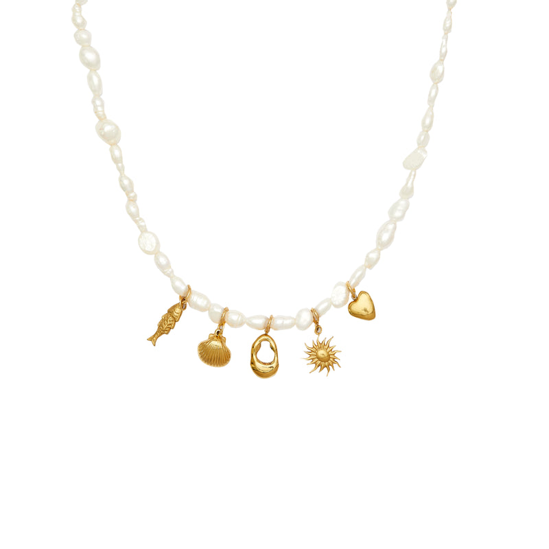 rita pearl charm necklace
