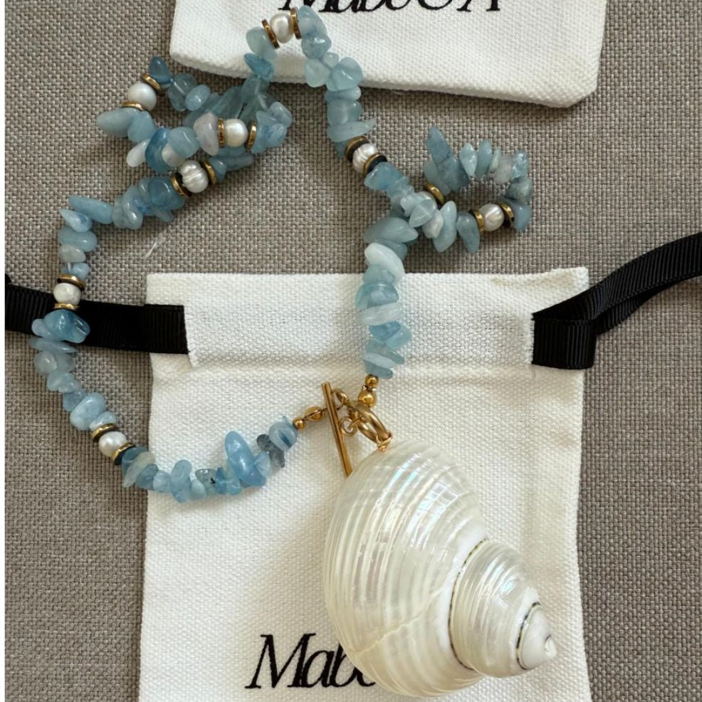 Stone & pearl Shell Necklace