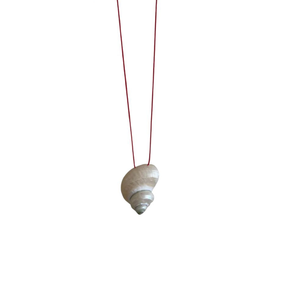 Calypso Shell Cord Necklace - RED