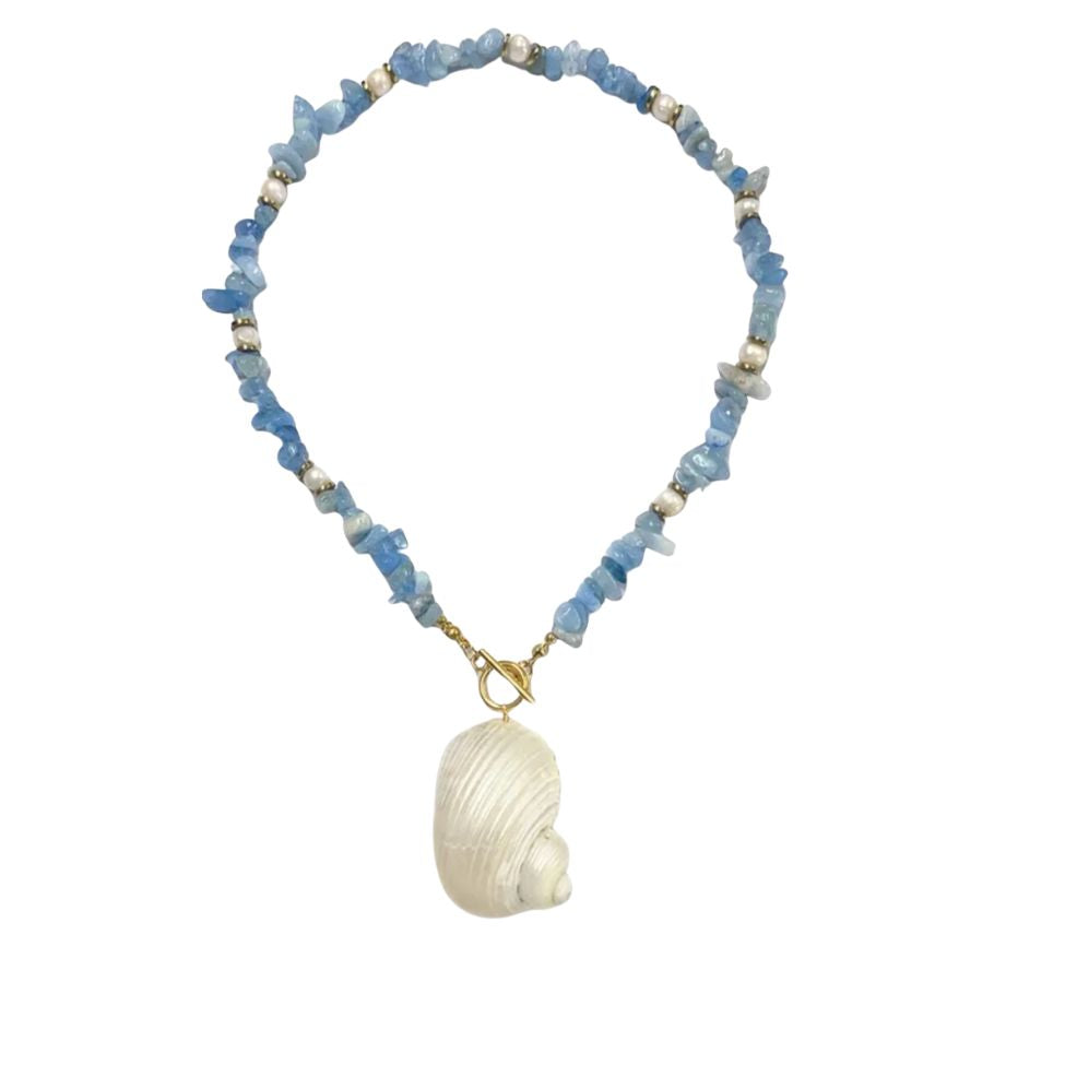 Stone & pearl Shell Necklace