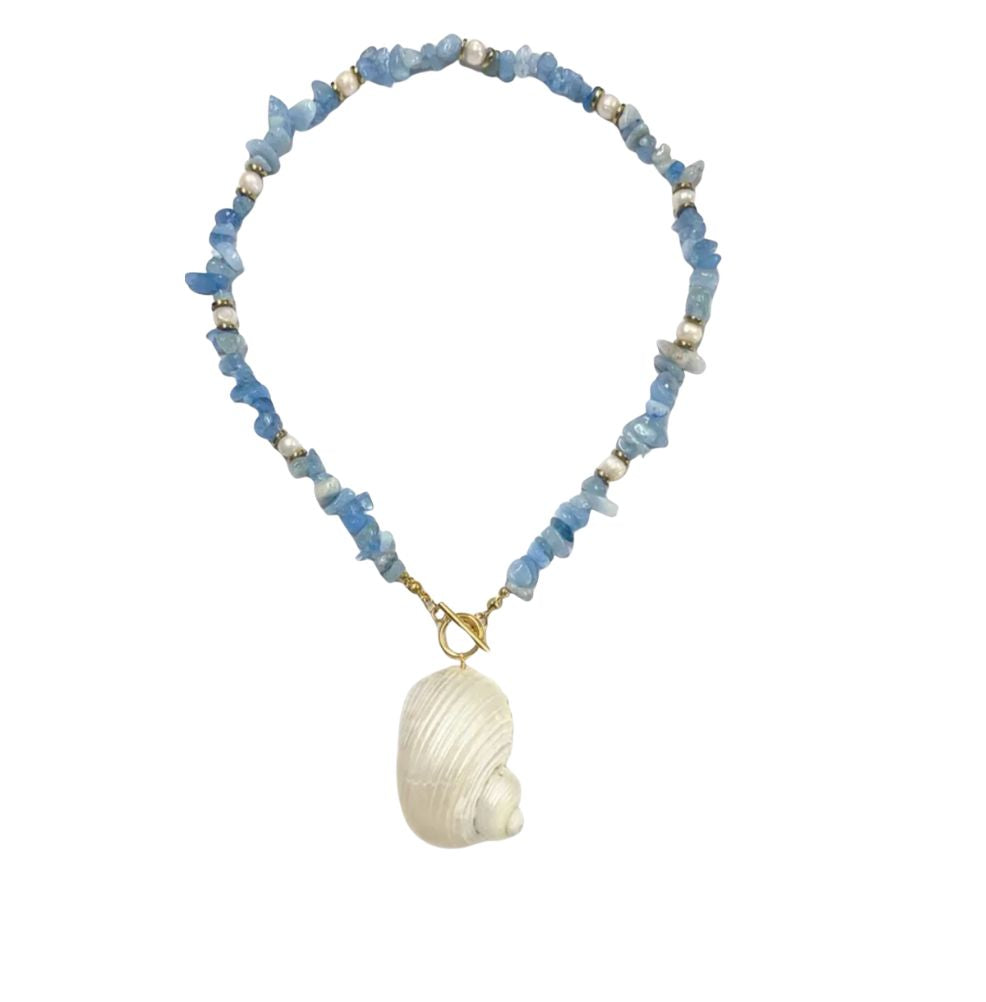 Stone & pearl Shell Necklace