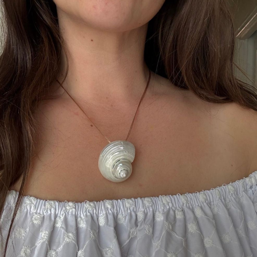 Calypso Shell Cord Necklace - Beige