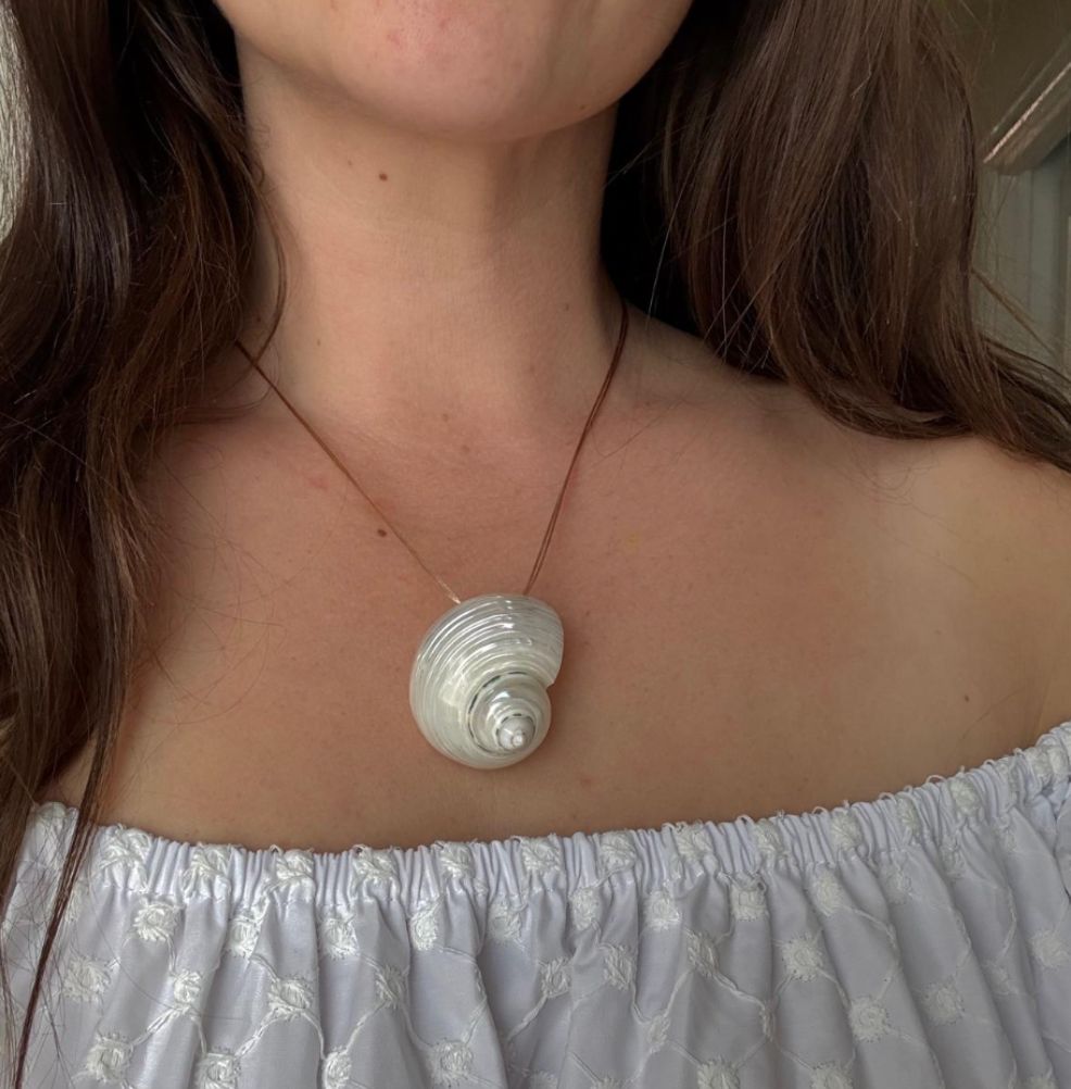 Calypso Shell Cord Necklace - Beige