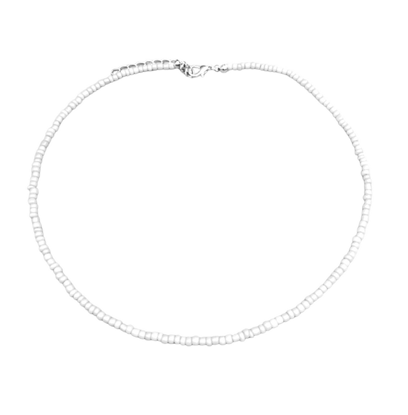 White Beaded necklace