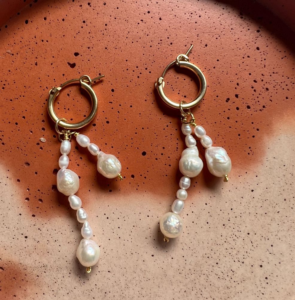 Ss Pearl Hoops