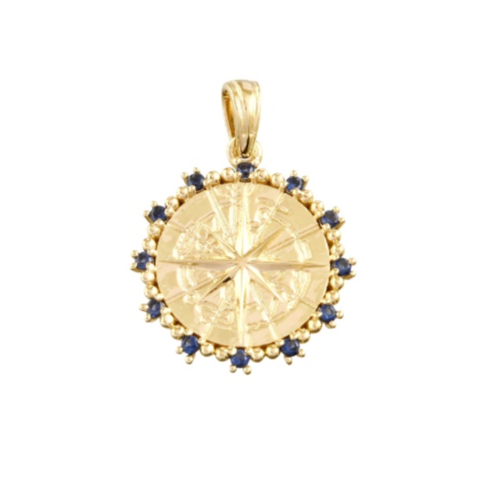 Blue Compass Pendant