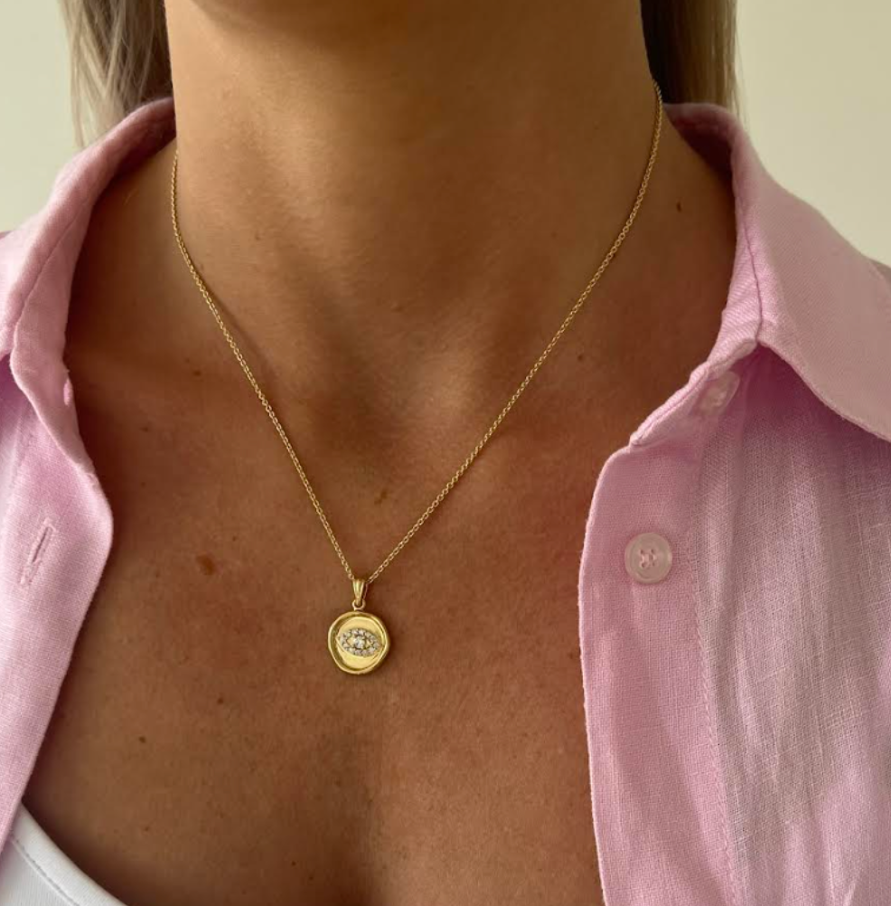 Crystal Evil Eye Pendant