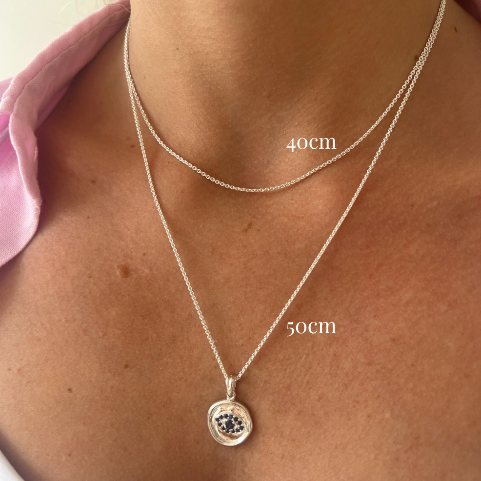 50cm Cable Chain Necklace - Sterling Silver