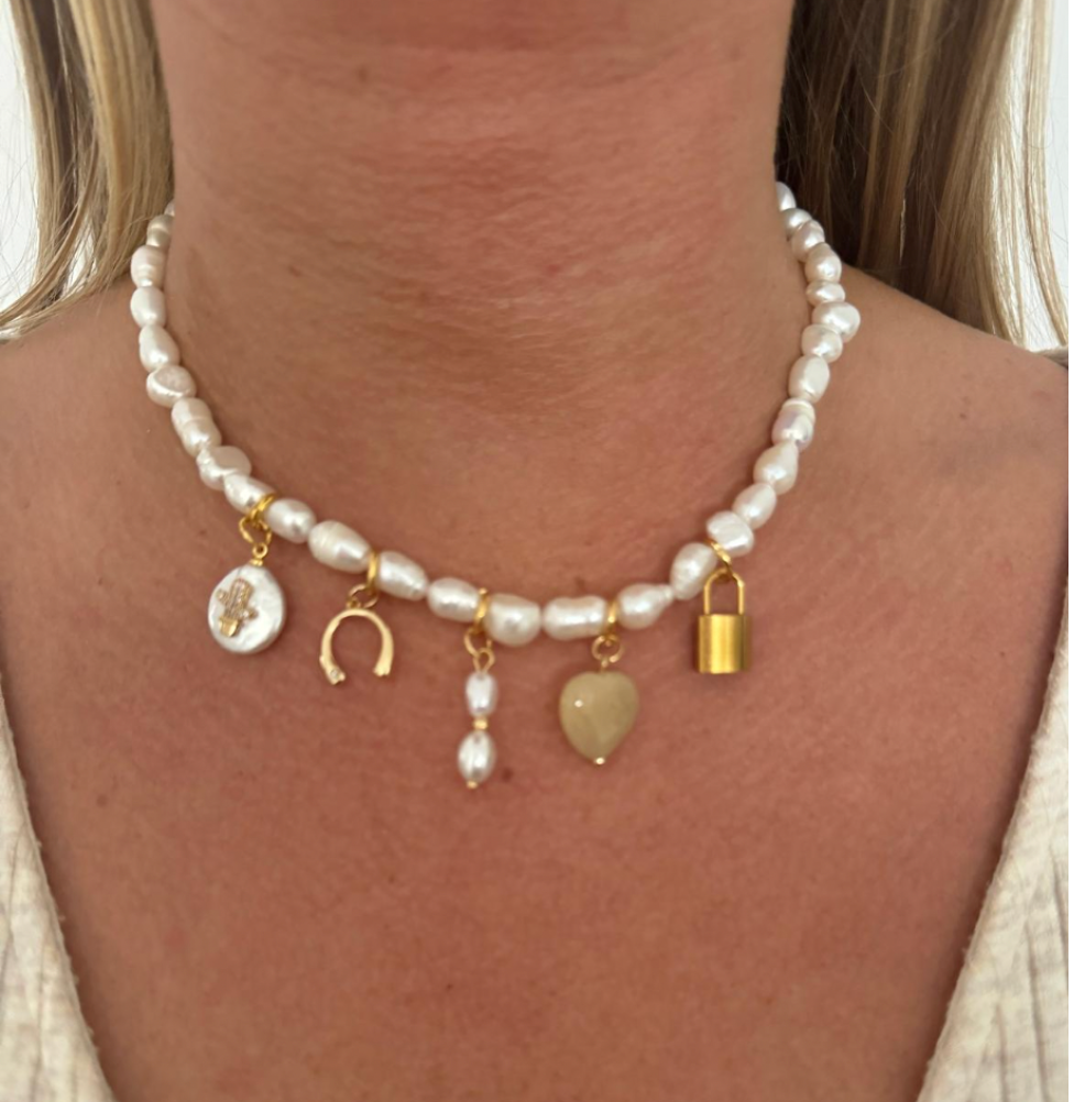 Lulu Pearl Charm Necklace