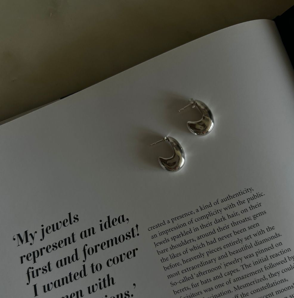 Danielle Ward The Silver Teardrop Hoops