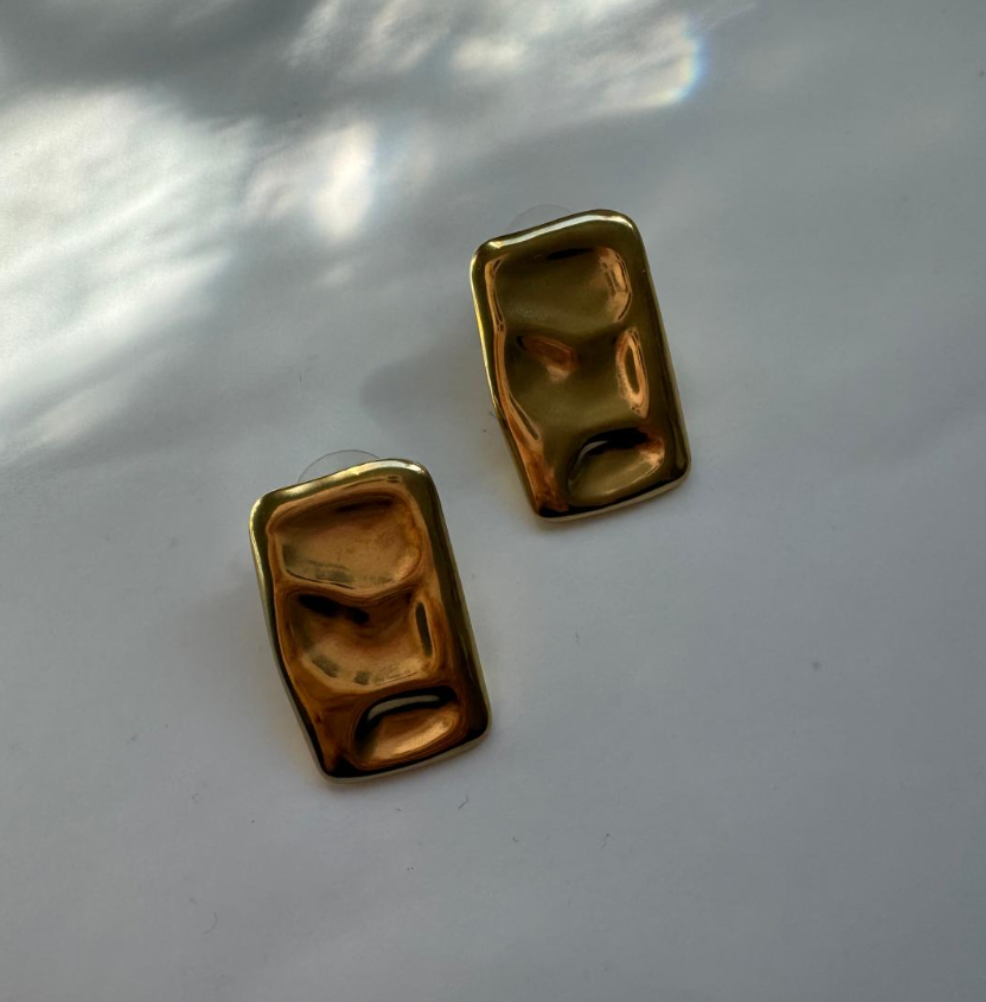 Talia rectangle stud earrings