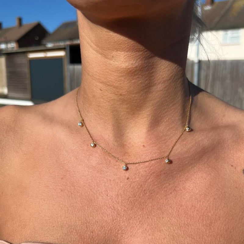 ss Bubble Drop Necklace