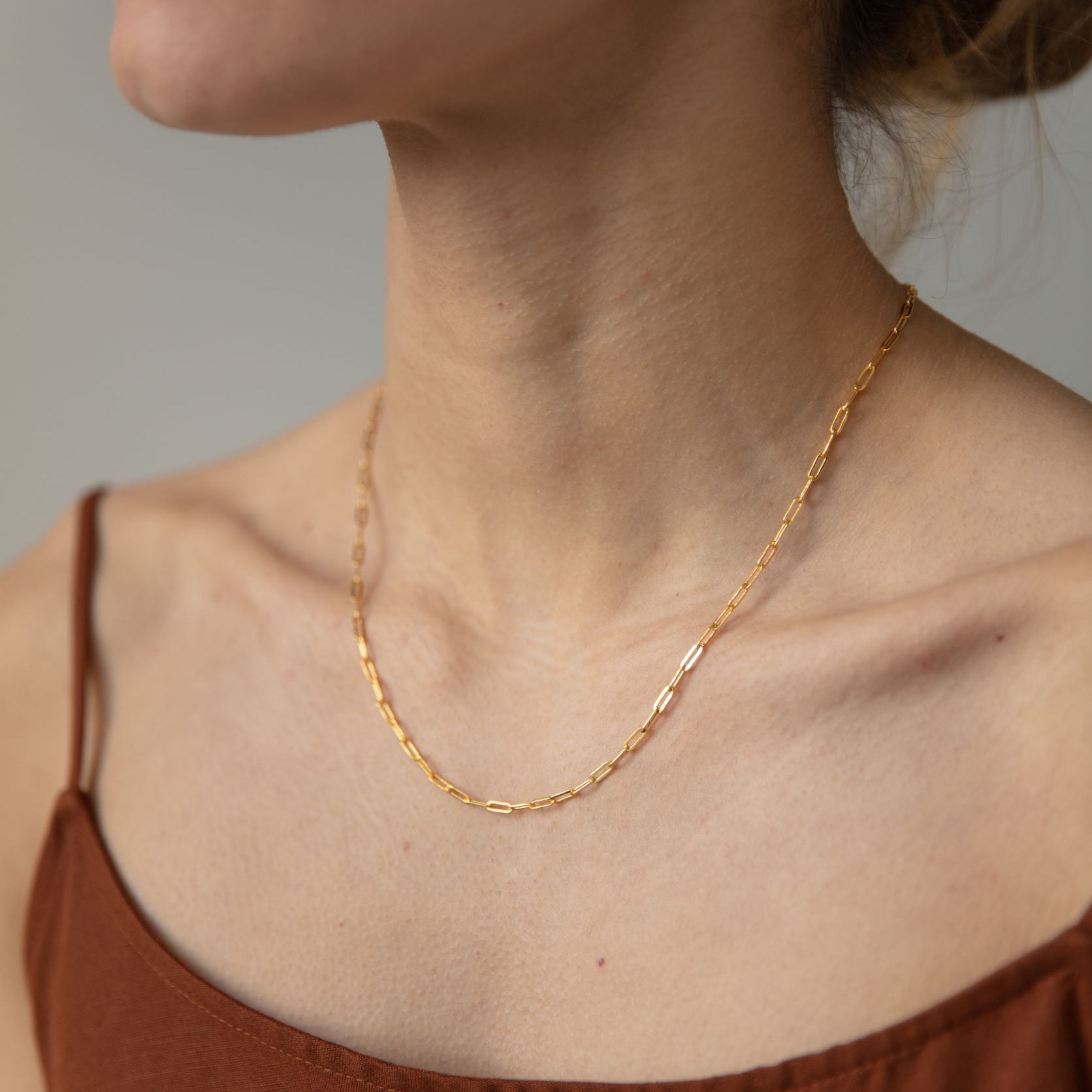 Penny Paperclip chain necklace