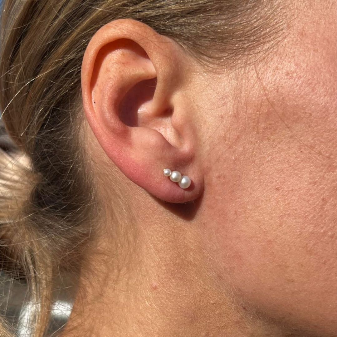 Pearl Ear Climbers Earrings