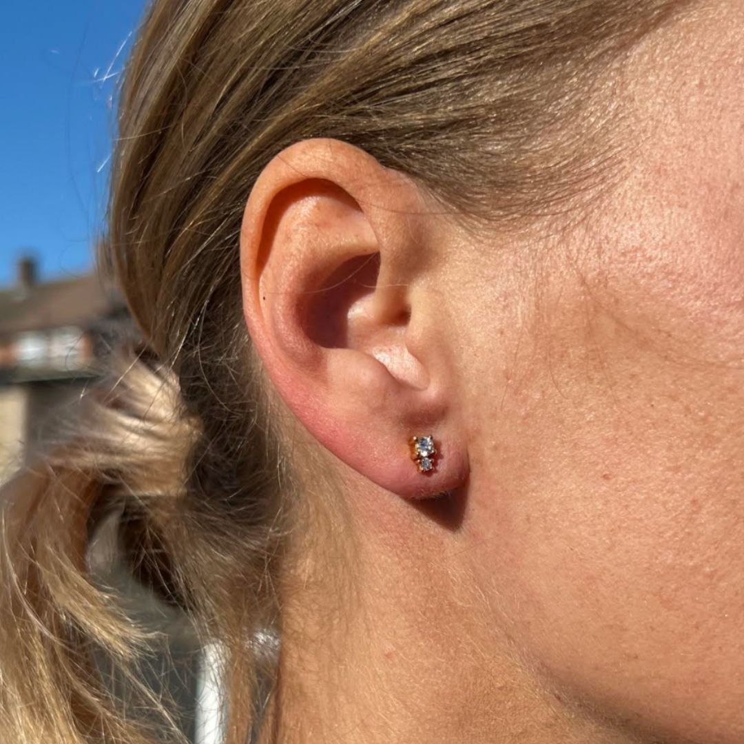 Devon Double Stone Studs