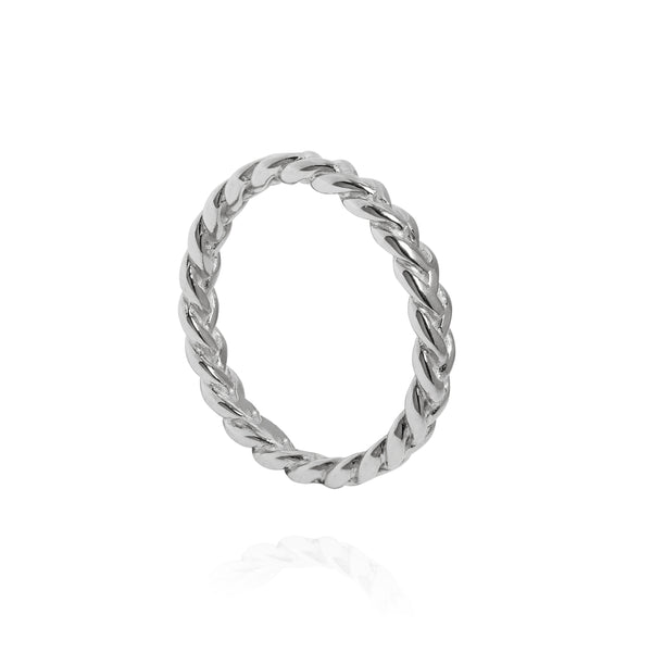 The Ada Plaited Ring - Sterling silver