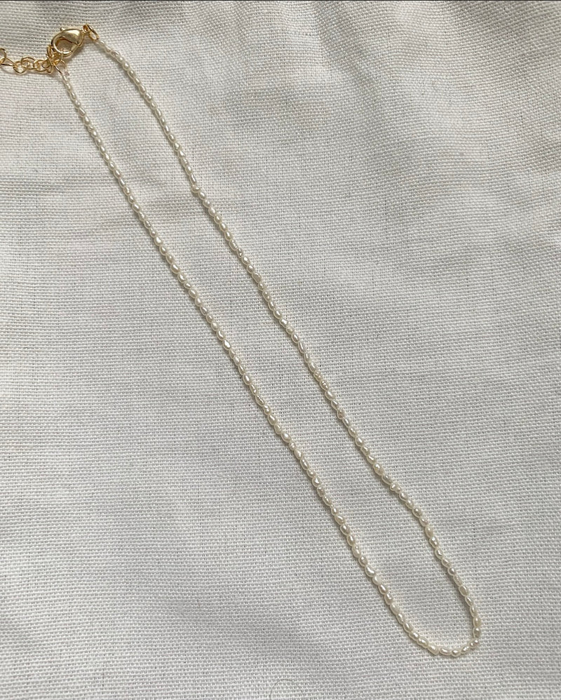 Maxi Petite Rice Pearl Necklace