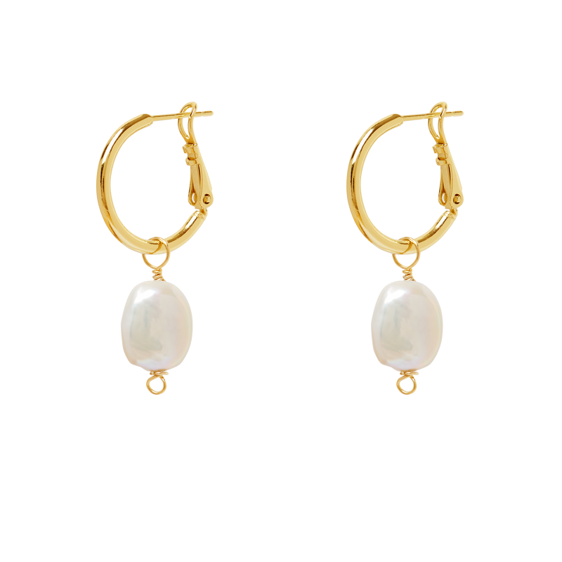 The Edie Pearl Hoops Earrings