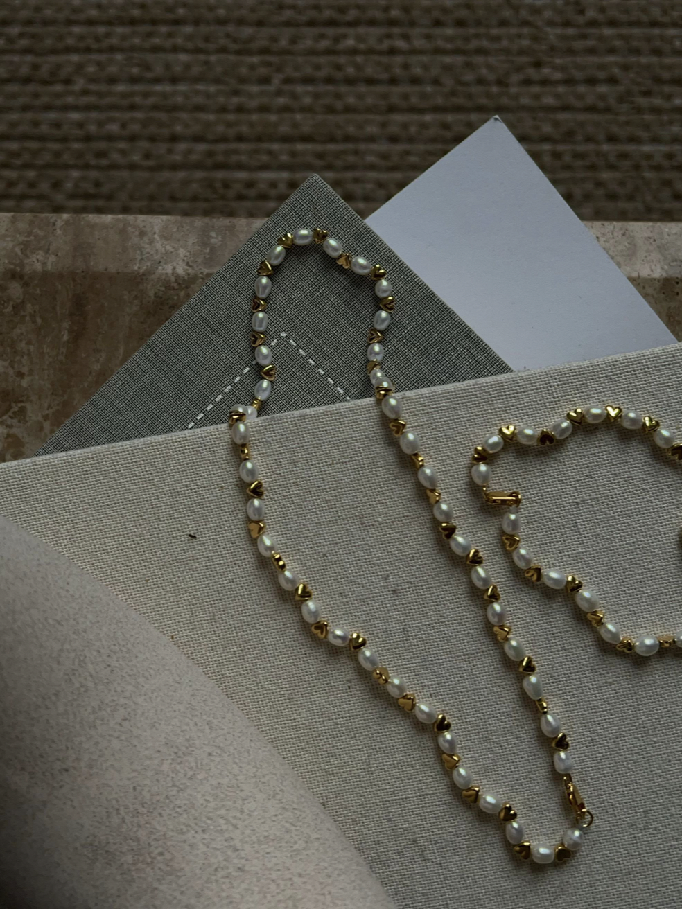 Little Love Pearl & Heart Necklace