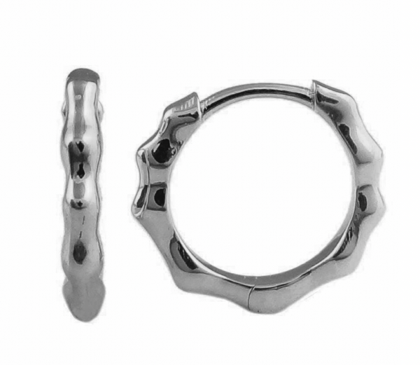 Sterling silver Mini Molten Huggies