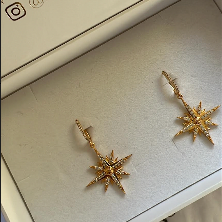 Astrid Star Hoop Earrings