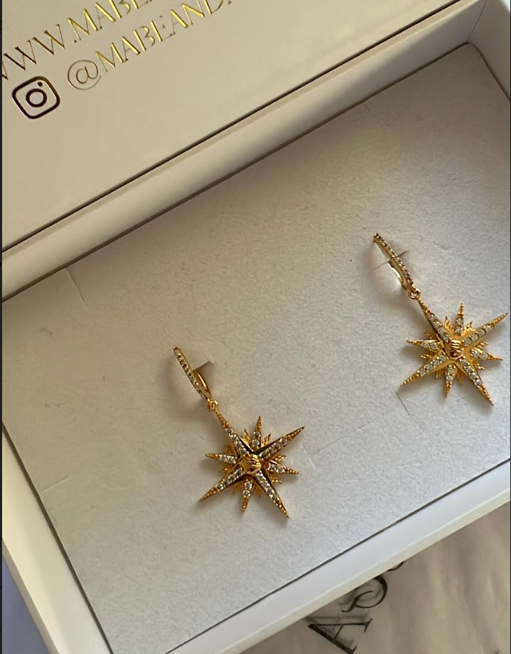 Astrid Star Hoop Earrings