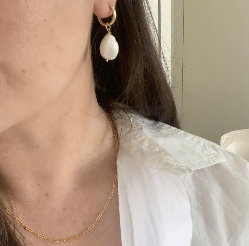 Matilda Pearl Hoops