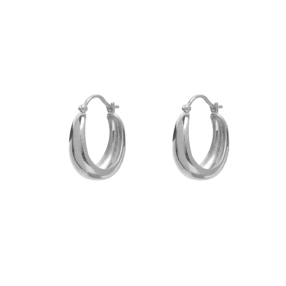 Barrie Hoops - Sterling Silver