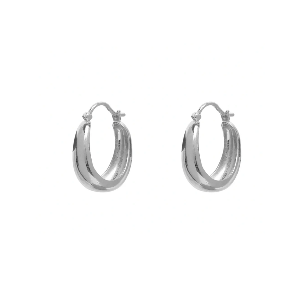 Barrie Hoops - Sterling Silver