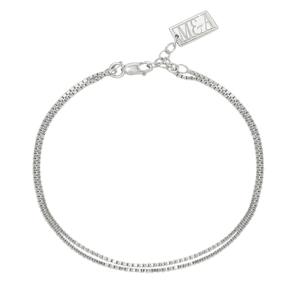 The Darcie box chain Bracelet - Sterling Silver