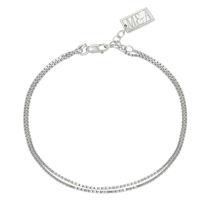 The Darcie box chain bracelet- Sterling Silver
